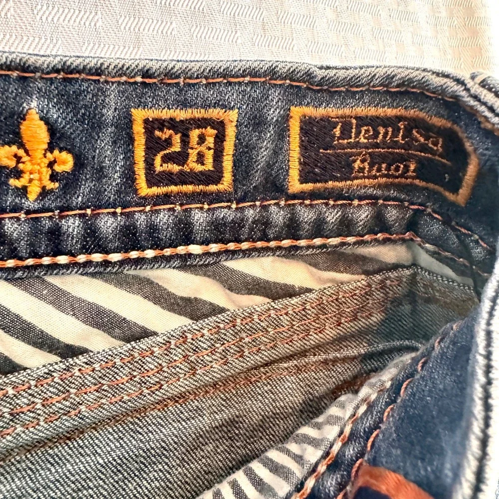 Rock Revival Denisa Bootcut‎ Jeans Size 28 Buckle Exclusive Low Rise Distressed